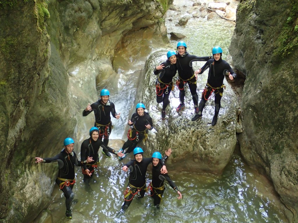 EVJF canyon du versoud Vercors outdoor canyoning